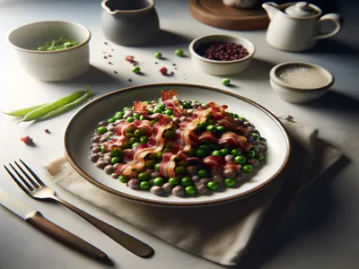 Grey Peas With Bacon
