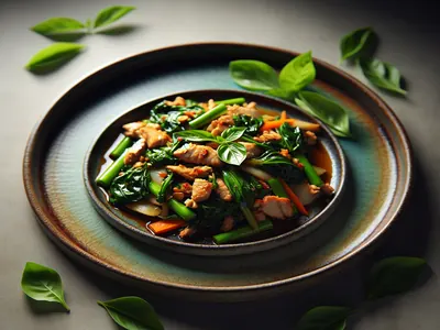 Pad Krapow Moo Saap (Fried Basil And Pork)